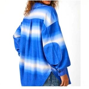 FREE PEOPLE RUBY JACKET SEA COMBO BLUE WOMEN SIZE S NWT
